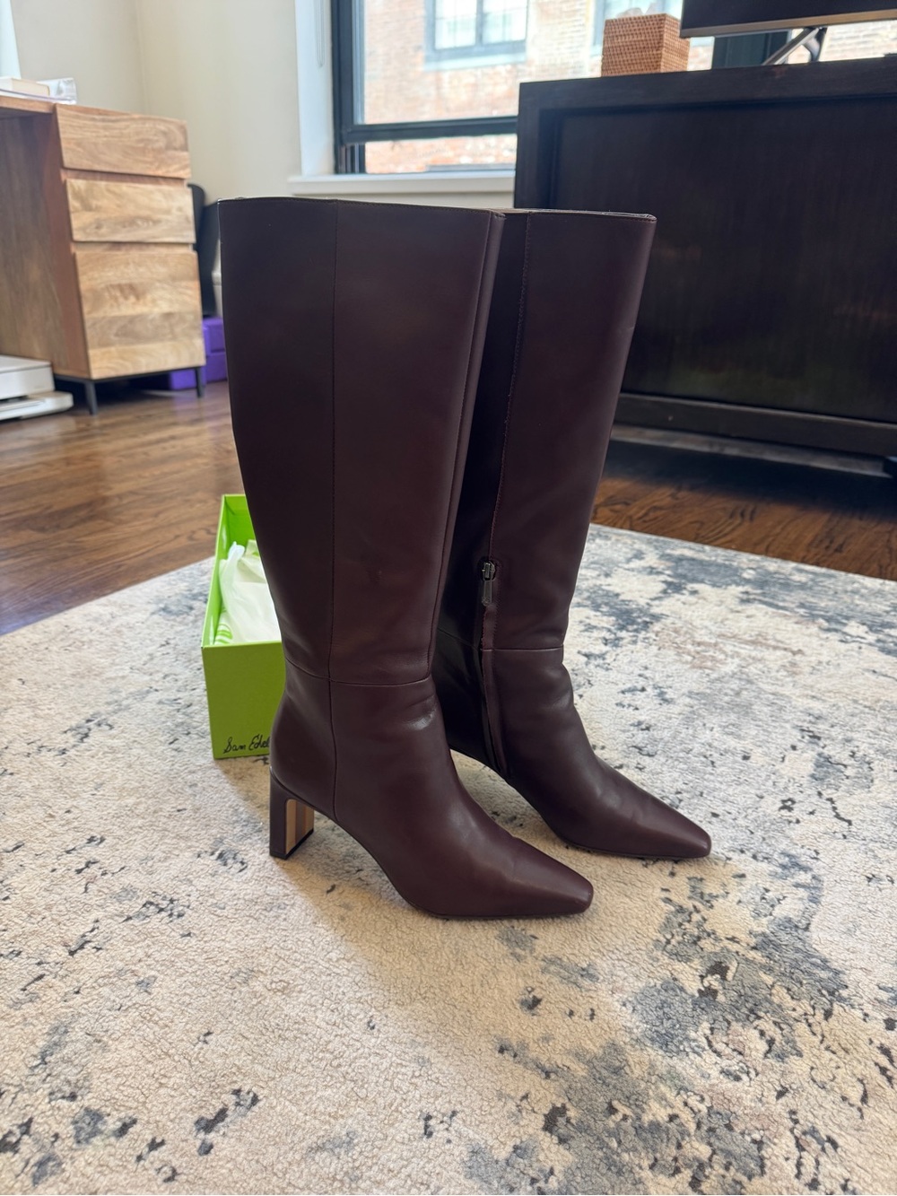 Sam Edelman Sylvia Knee High Boot Spiced Pecan - Picture 7 of 12
